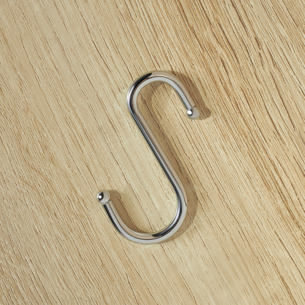 Набор крючков S-образных тм VETTA, хромированная сталь, 4 шт, арт.№ 481-021