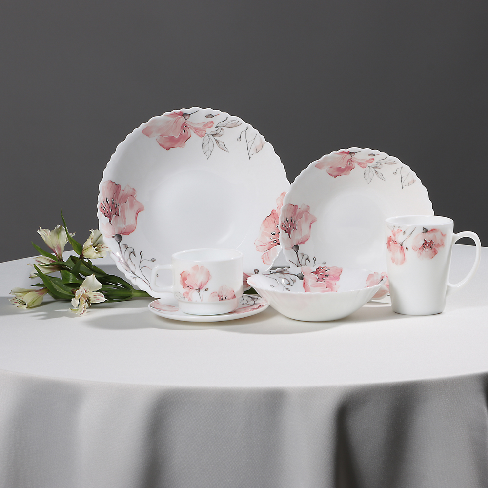 MILLIMI Роселла Салатник, опаловое стекло, 24см, арт.№ 818-876