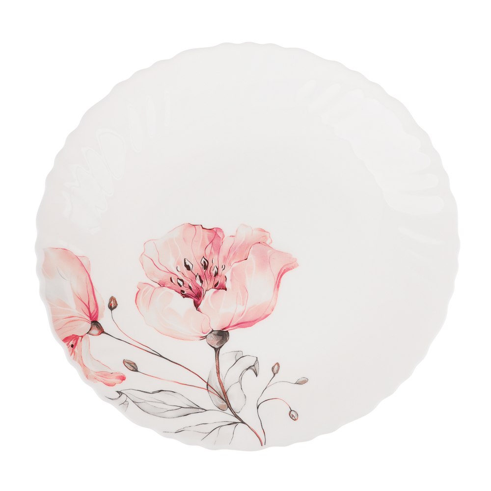 MILLIMI Роселла Тарелка десертная, опаловое стекло, 19см, арт.№ 818-877