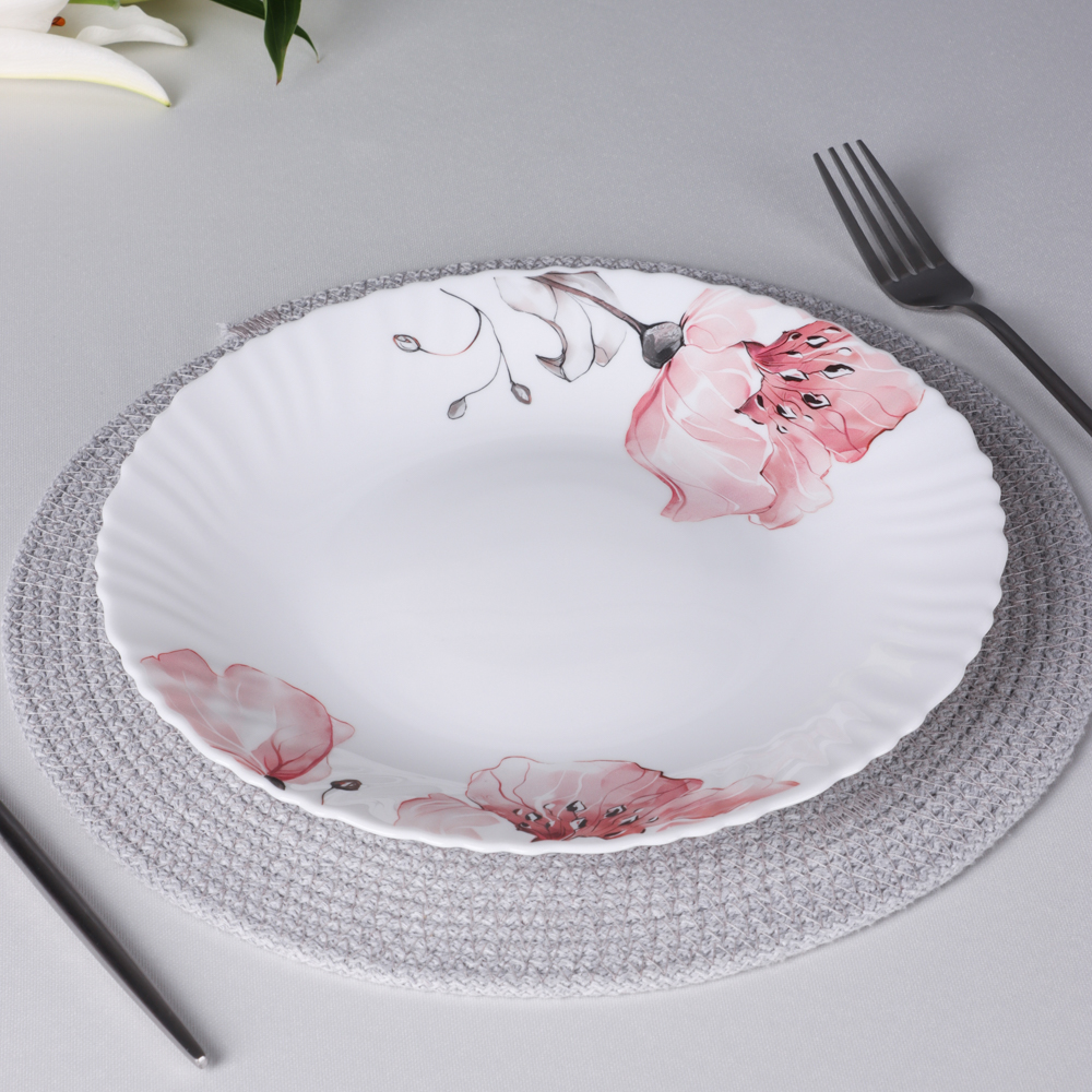 MILLIMI Роселла Тарелка подстановочная, опаловое стекло, 24см, арт.№ 818-878