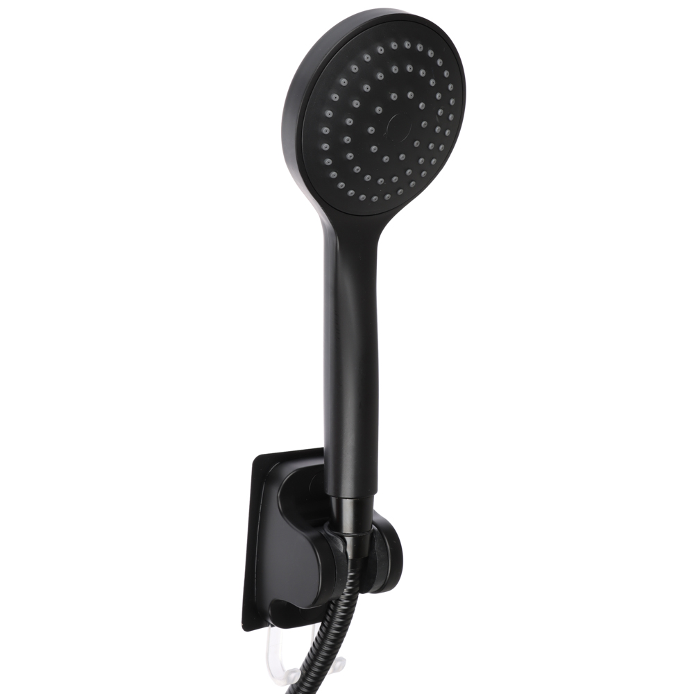 RAIN Набор для душа, лейка 100мм, 1 режим, шланг 150см, держатель, черный, арт.№ 545-001