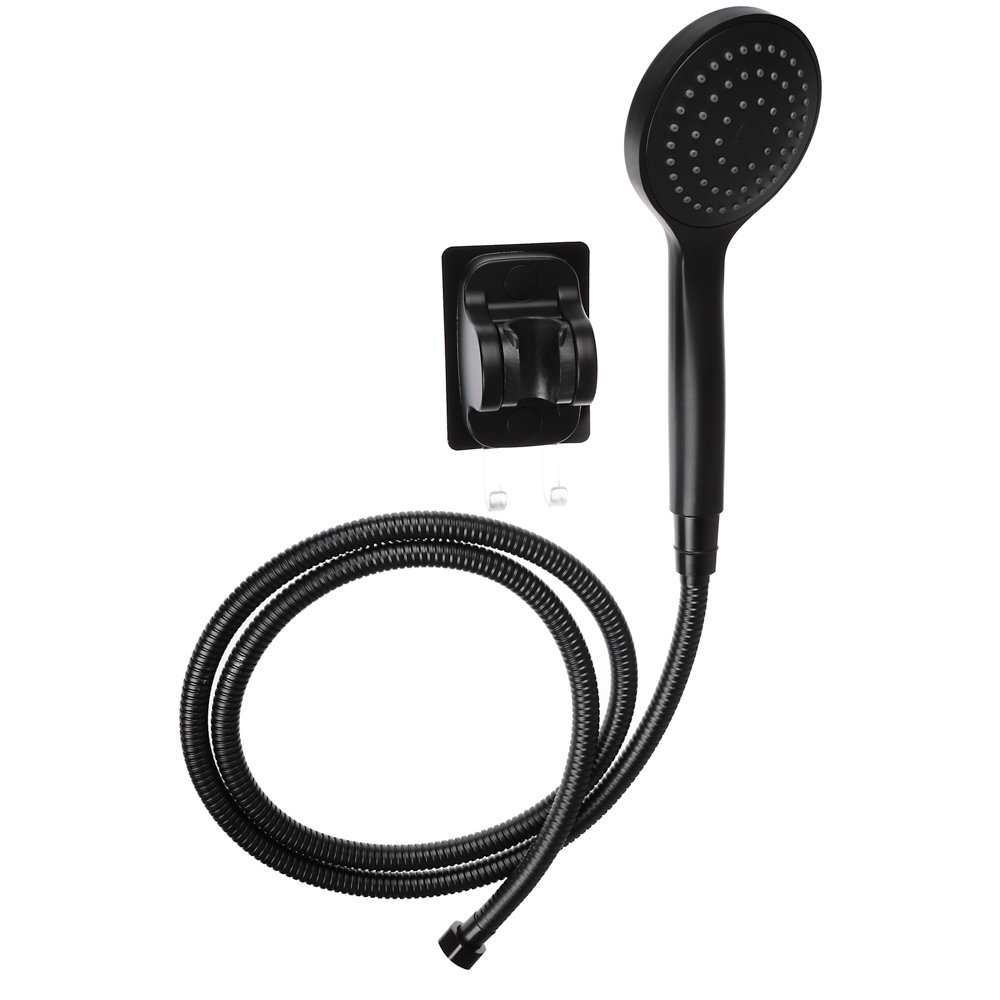 RAIN Набор для душа, лейка 100мм, 1 режим, шланг 150см, держатель, черный, арт.№ 545-001