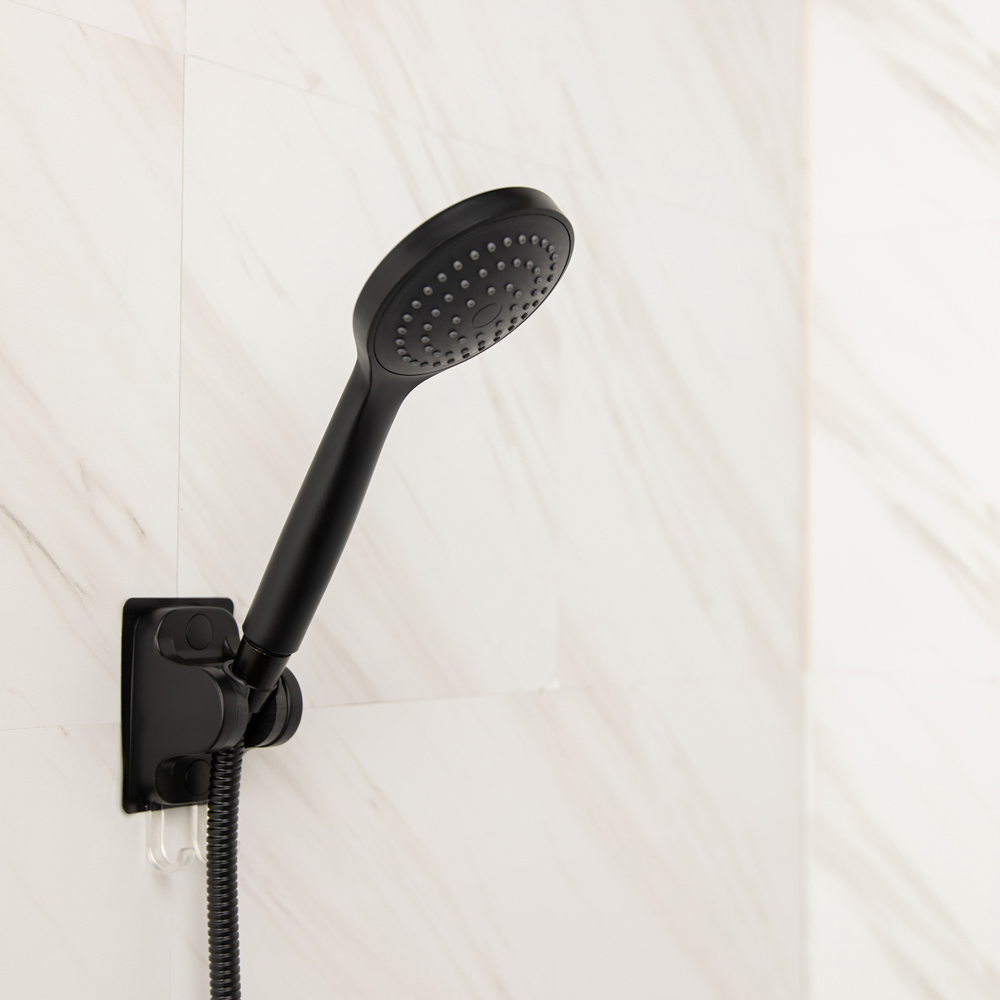 RAIN Набор для душа, лейка 100мм, 1 режим, шланг 150см, держатель, черный, арт.№ 545-001