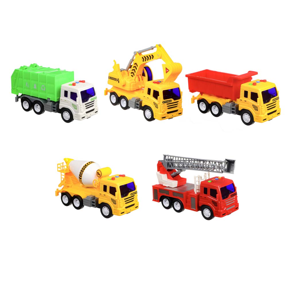 ИГРОЛЕНД Машина инерционная, свет, звук, 3хAG13, пластик, 25х9-17х10-12,5 см, 5 дизайнов, арт.№ 292-197