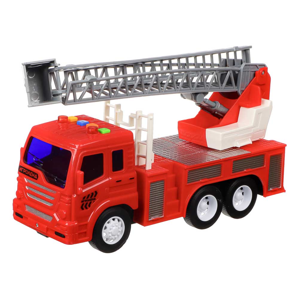 ИГРОЛЕНД Машина инерционная, свет, звук, 3хAG13, пластик, 25х9-17х10-12,5 см, 5 дизайнов, арт.№ 292-197