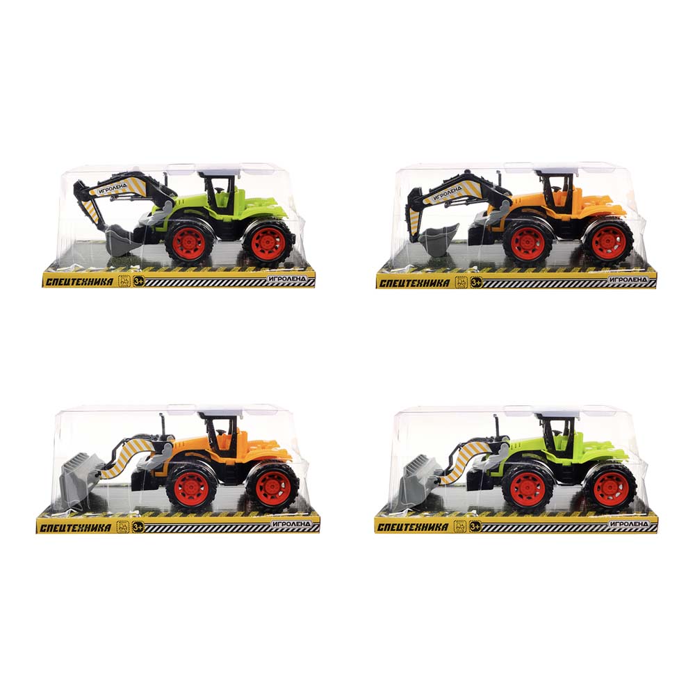 ИГРОЛЕНД Машина в виде Трактора, инерционного, PP, 27х11х12см, 3 дизайна, арт.№ 292-230