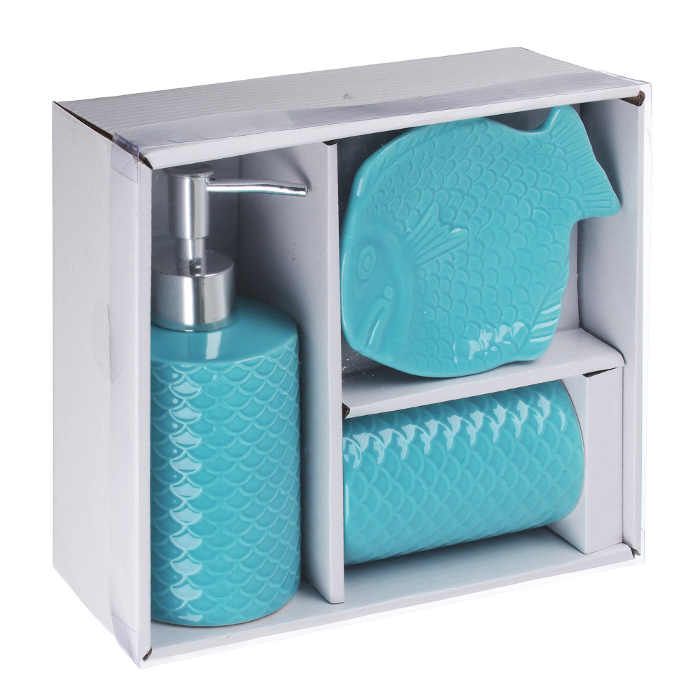 VETTA Набор для ванной 3 пр., керамика, "Лагуна", 2 дизайна, арт.№ 463-946