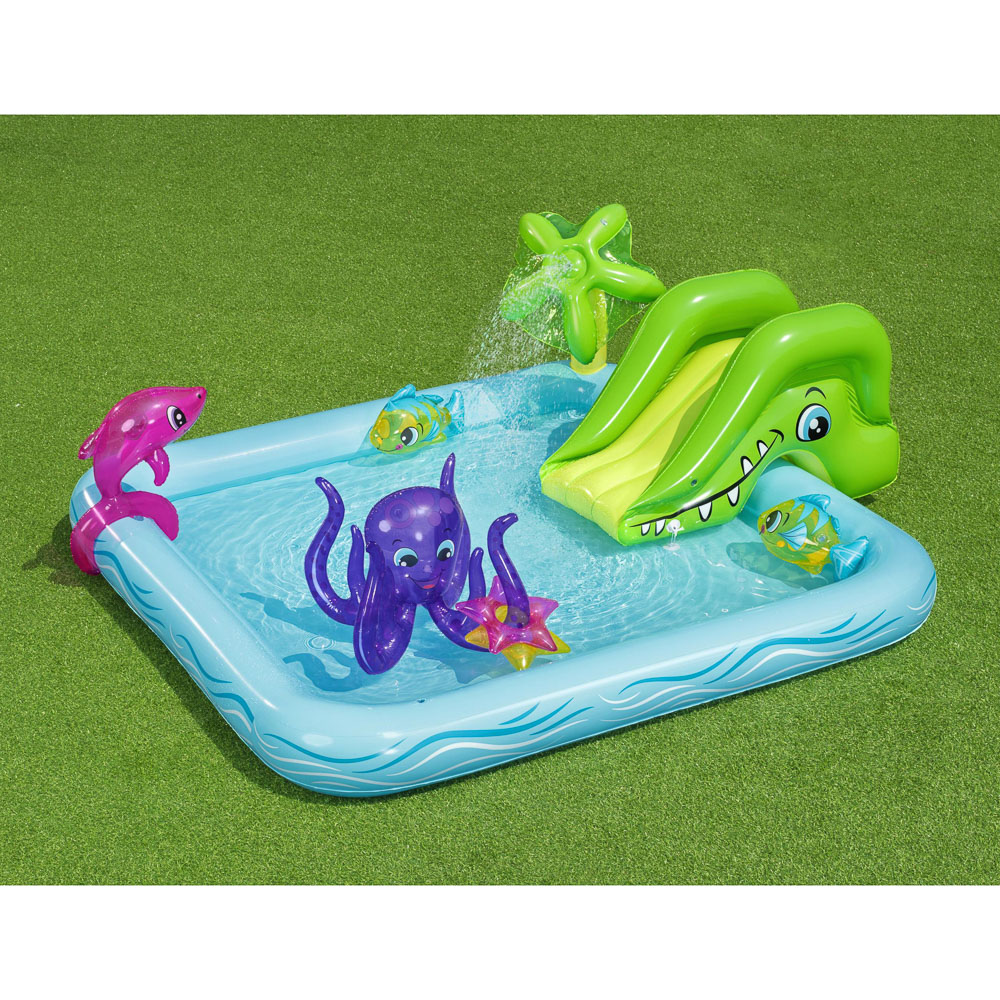 BESTWAY Бассейн надувной с брызгалкой и принадл. для игр "Аквариум", 239х206х86см, 308 л, 53052, арт.№ 013-018