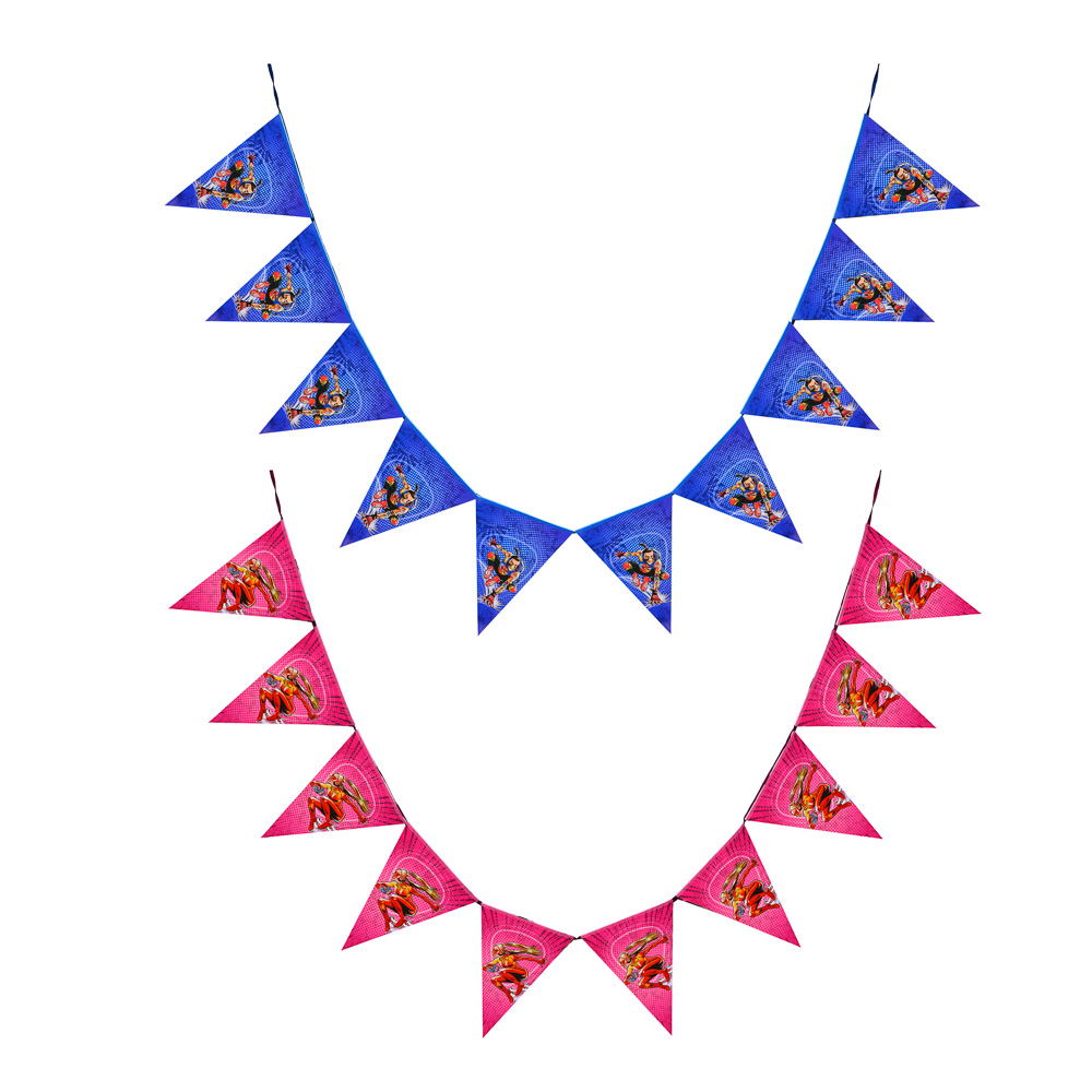 BY Супергерои вселенной Растяжка флажки, 230х29см, арт.№ 521-127