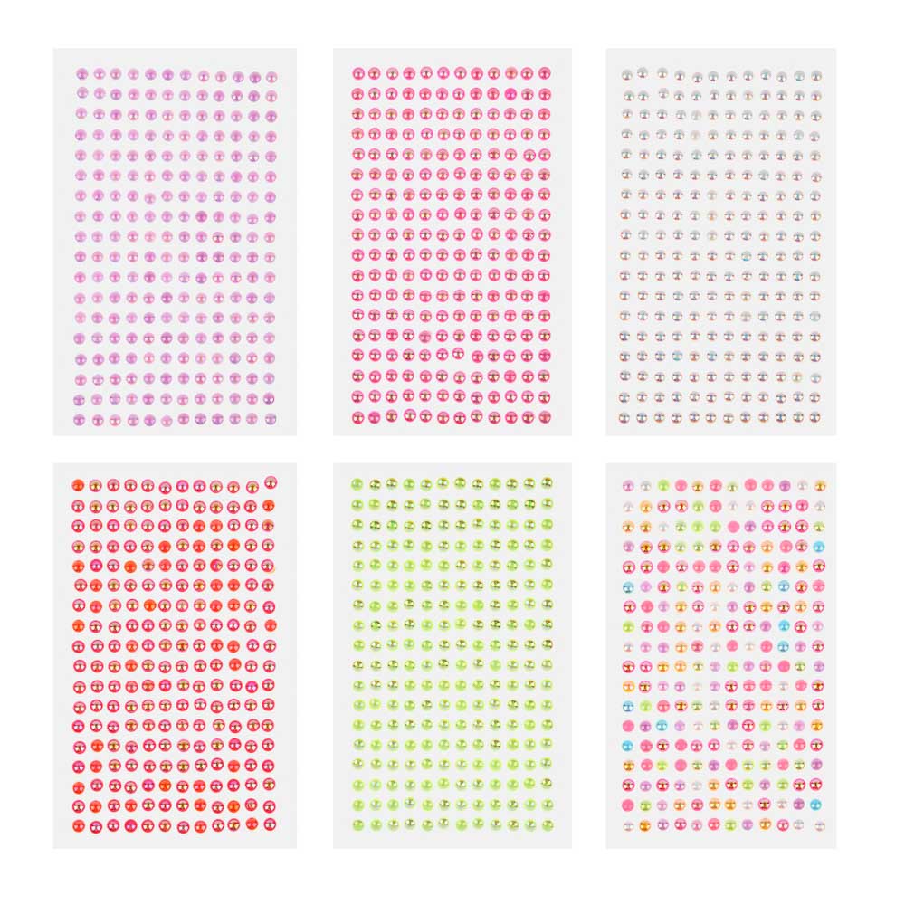 LADECOR Наклейка декоративная "Волшебные жемчужинки 0,7", пластик, 22,5х10см, 6-7 цветов, арт.№ 503-488