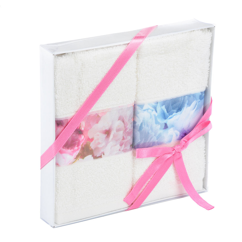 PROVANCE Комплект полотенец подарочных 2шт, "Праздник", 100% хлопок, 30х50см, 340гр/м, арт.№ 420-013