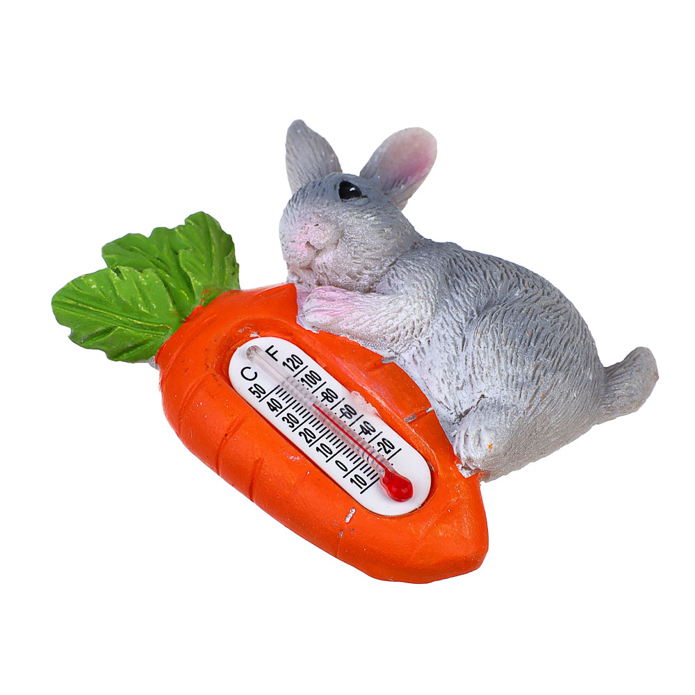 СНОУ БУМ Магнит с термометром Символ Года 2023, резина, 5x1,5x7см, 4 дизайна, арт.№ 359-836