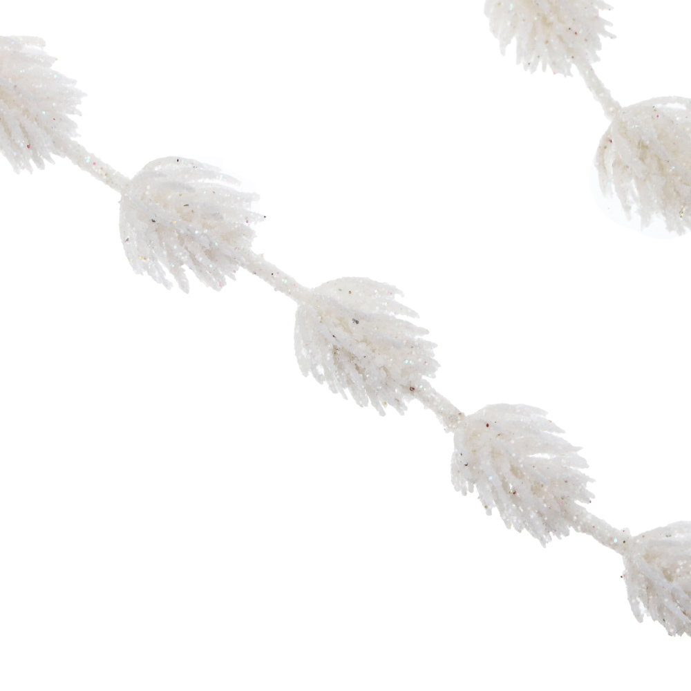 СНОУ БУМ Ветка с "хвостом" 110 см, металл, пластик, глиттер, 3 цвета, арт.№ 353-507