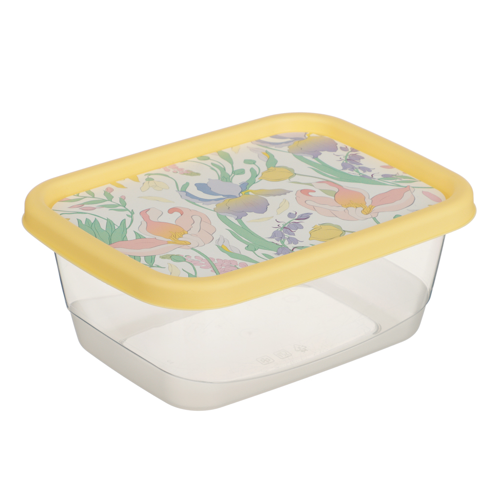 Ботаника Контейнер для продуктов прямоугольный 0,5л, пластик, 3 цвета, арт.№ 861-567