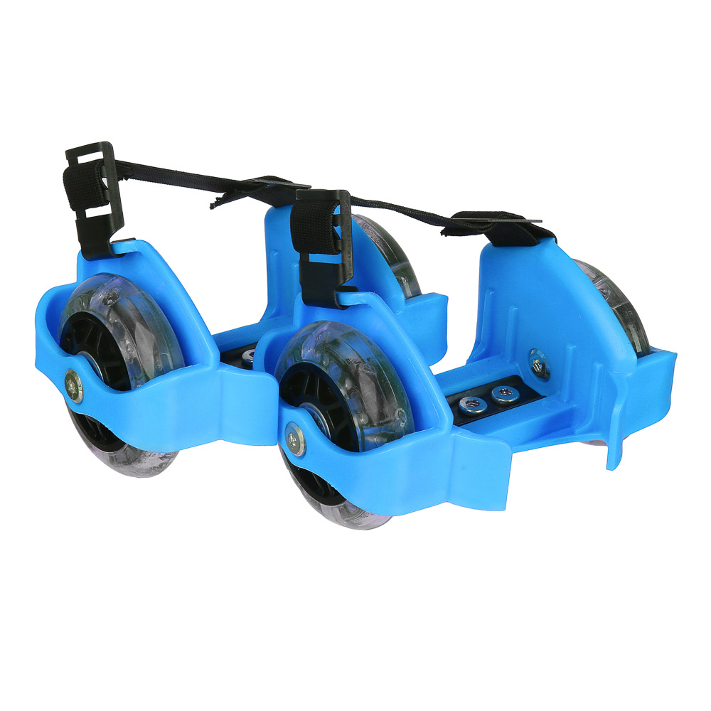 SILAPRO Ролики на пятку раздвижные, 2 колеса 3LED ПВХ d=7cm, пластик, макс. вес  80кг, 2 цвета, арт.№ 129-076