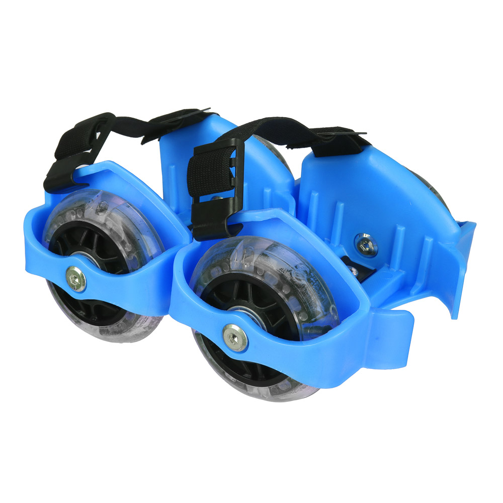 SILAPRO Ролики на пятку раздвижные, 2 колеса 3LED ПВХ d=7cm, пластик, макс. вес  80кг, 2 цвета, арт.№ 129-076