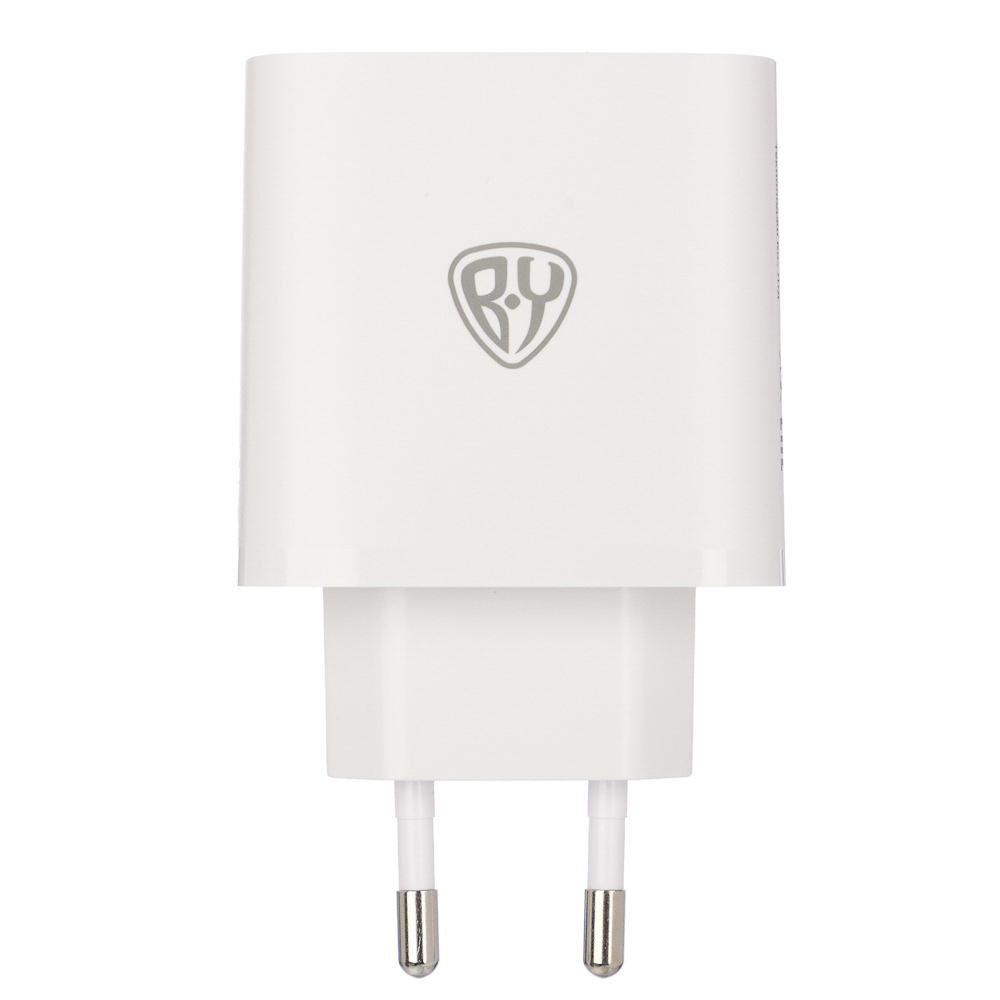 Сетевое зарядное устройство BY Smart 40Вт,2*USB-C, 1*USB-A, QC,PD,PPS,110-240В,50-60Гц,пластик,белый, арт.№ 916-321