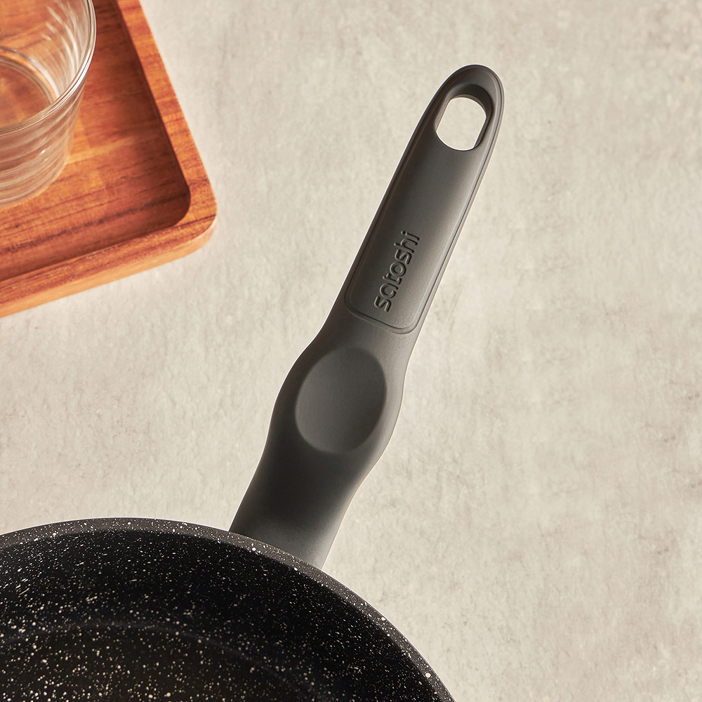 SATOSHI Стоун Сковорода литая глубокая d24см, антипригарное покрытие Мрамор, индукция, арт.№ 846-444