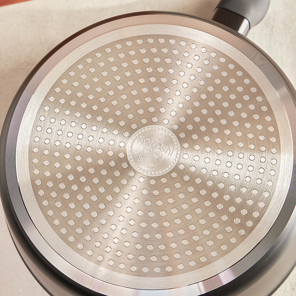 SATOSHI Стоун Сковорода литая глубокая d24см, антипригарное покрытие Мрамор, индукция, арт.№ 846-444