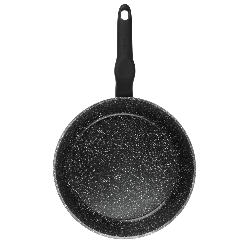 SATOSHI Стоун Сковорода литая глубокая d24см, антипригарное покрытие Мрамор, индукция, арт.№ 846-444