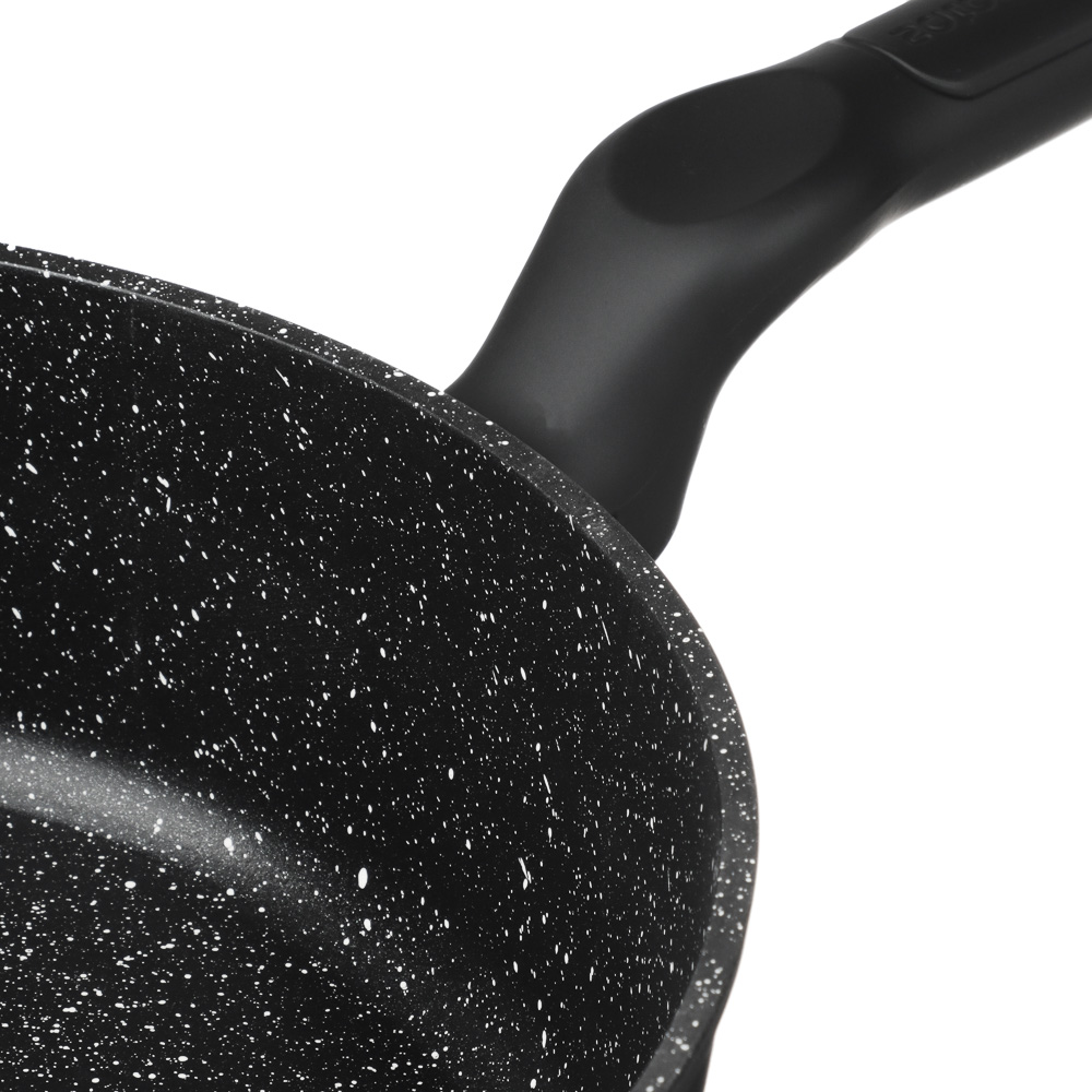 SATOSHI Стоун Сковорода литая глубокая d28см, антипригарное покрытие Мрамор, индукция, арт.№ 846-445