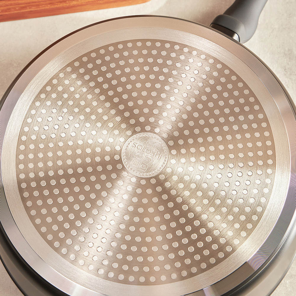 SATOSHI Стоун Сковорода литая глубокая d28см, антипригарное покрытие Мрамор, индукция, арт.№ 846-445