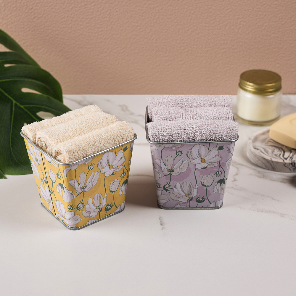 PROVANCE Дейзи Салфетки для уборки в наборе 3шт., 100% хлопок, 30х30см, подарочная упаковка, 2 цвета, арт.№ 488-155