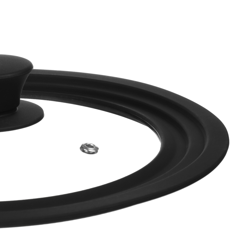 SATOSHI Крышка универсальная стекло/силикон с ручкой, 20-22-24см, арт.№ 848-074