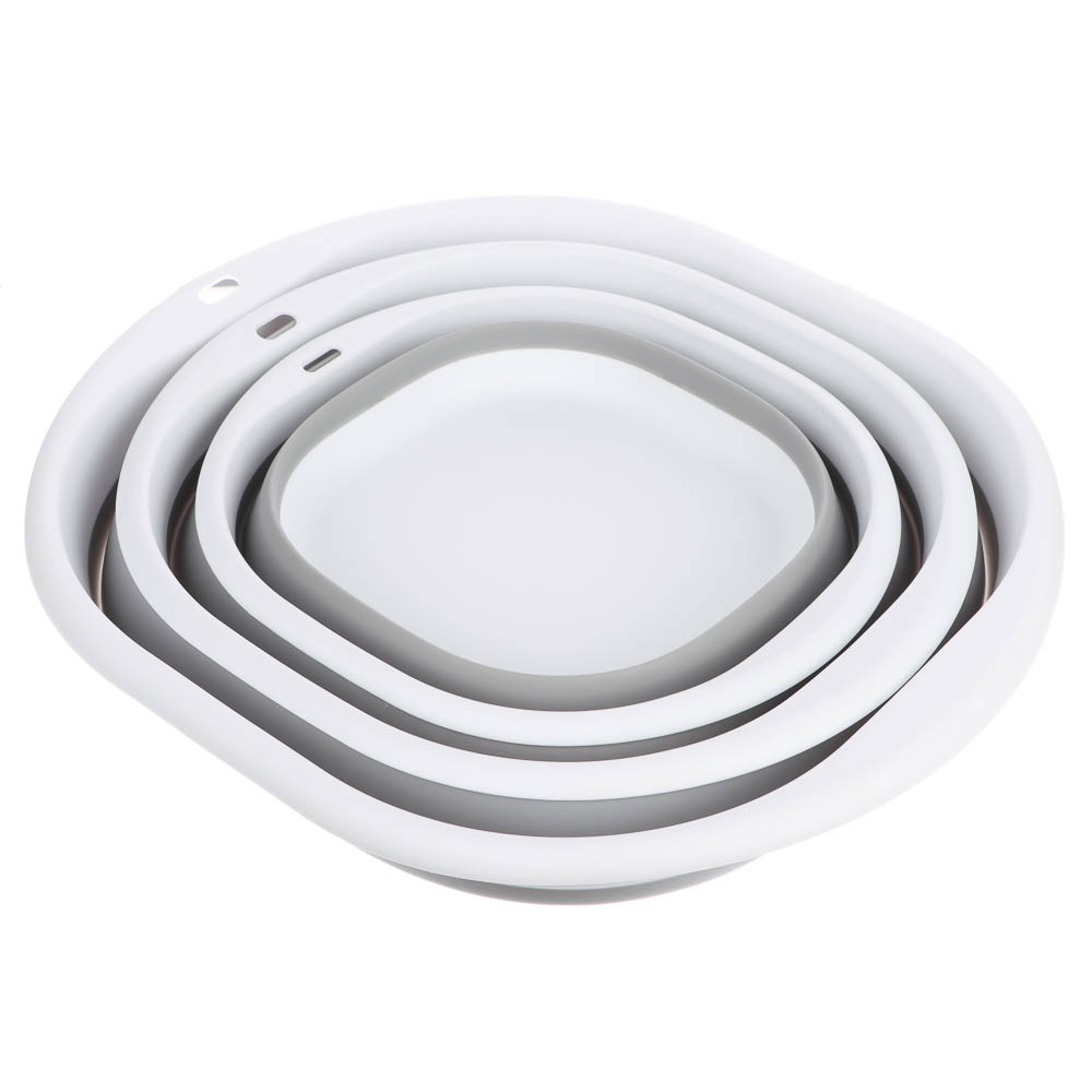 Набор тазов для уборки 3 шт, складные, 3-5-8 литров, полипропилен, термопластичная резина, арт.№ 407-102