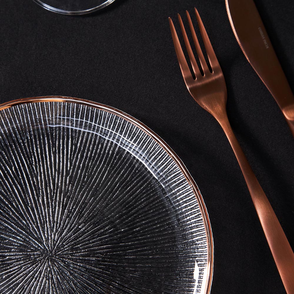 BY COLLECTION White Line Тарелка десертная, 19,5х1,5см, стекло, арт.№ 820-854