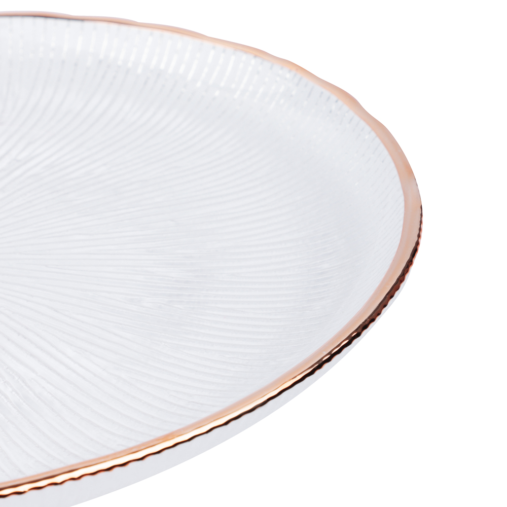 BY COLLECTION White Line Тарелка десертная, 19,5х1,5см, стекло, арт.№ 820-854