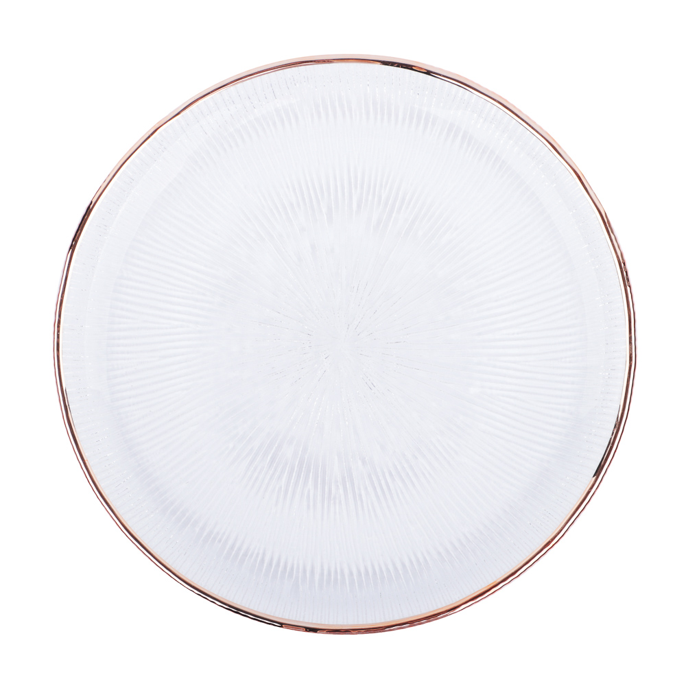 BY COLLECTION White Line Тарелка десертная, 19,5х1,5см, стекло, арт.№ 820-854