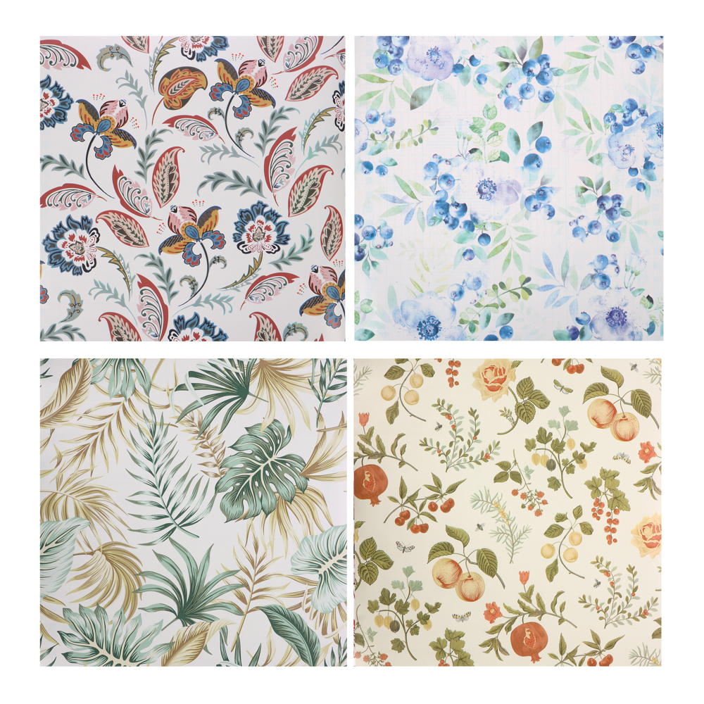 VETTA Пленка самоклеящаяся, 45см х 8м, ПВХ, "Цветы", 4 дизайна, арт.№ 416-211