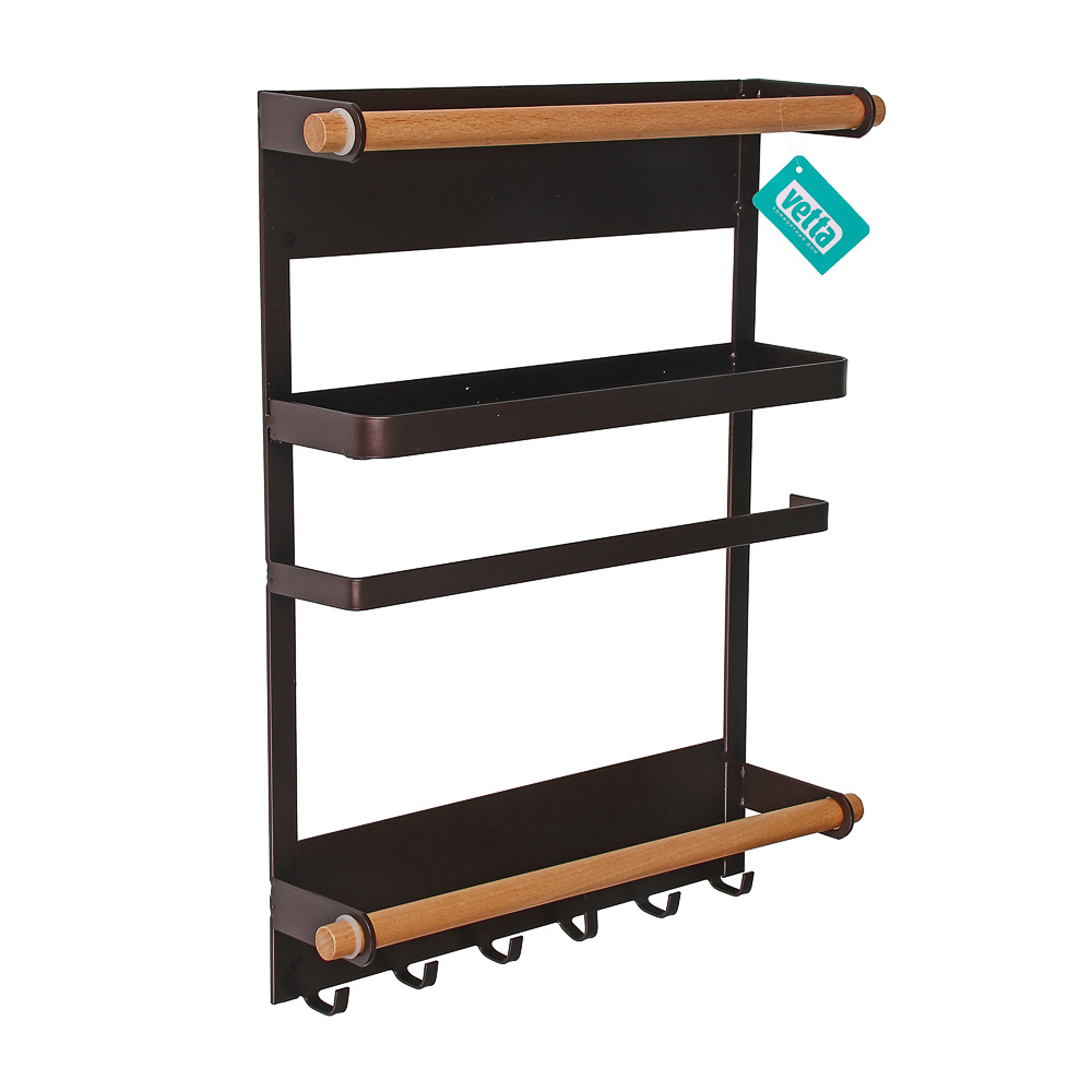 VETTA Полка-держатель для кухонных принадлежностей, на магните, 24,5х34х6,5см, металл, 2 цвета, арт.№ 481-068