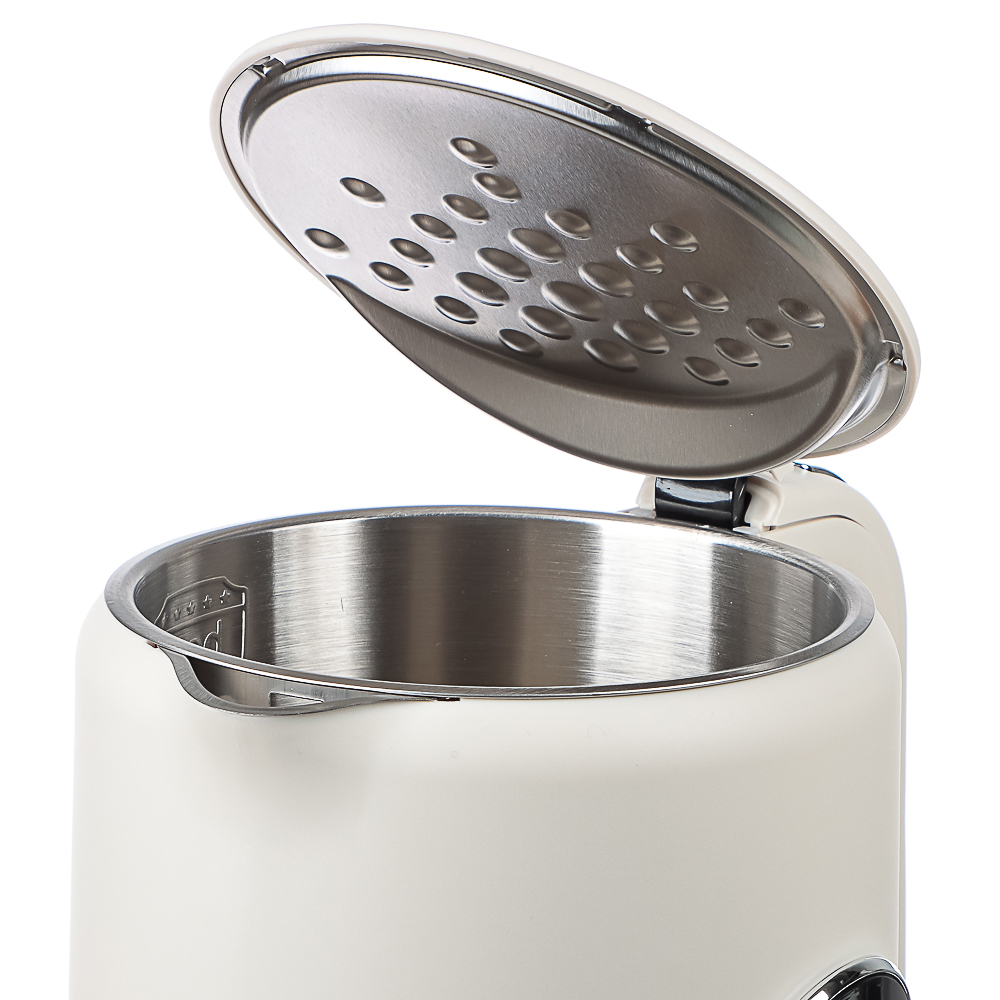 LEBEN Чайник электрический 1,7л двойные стенки пластик/нерж сталь, поддерж.температуры, оливк.и беж., арт.№ 291-135