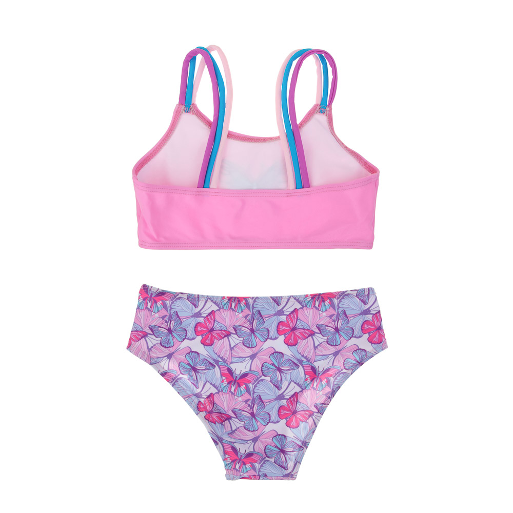 GALANTE Бабочки Купальник для девочки раздельный, р-р 122-128, 82%полиэстер, 18%эластан, арт.№ 331-027