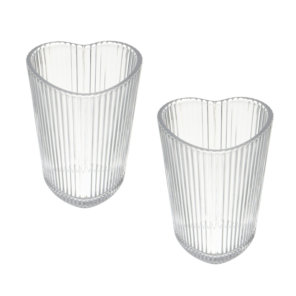 Набор бокалов для напитков тм LADECOR "Сердце" 200 мл, 2 шт, стекло, арт.№ 531-106