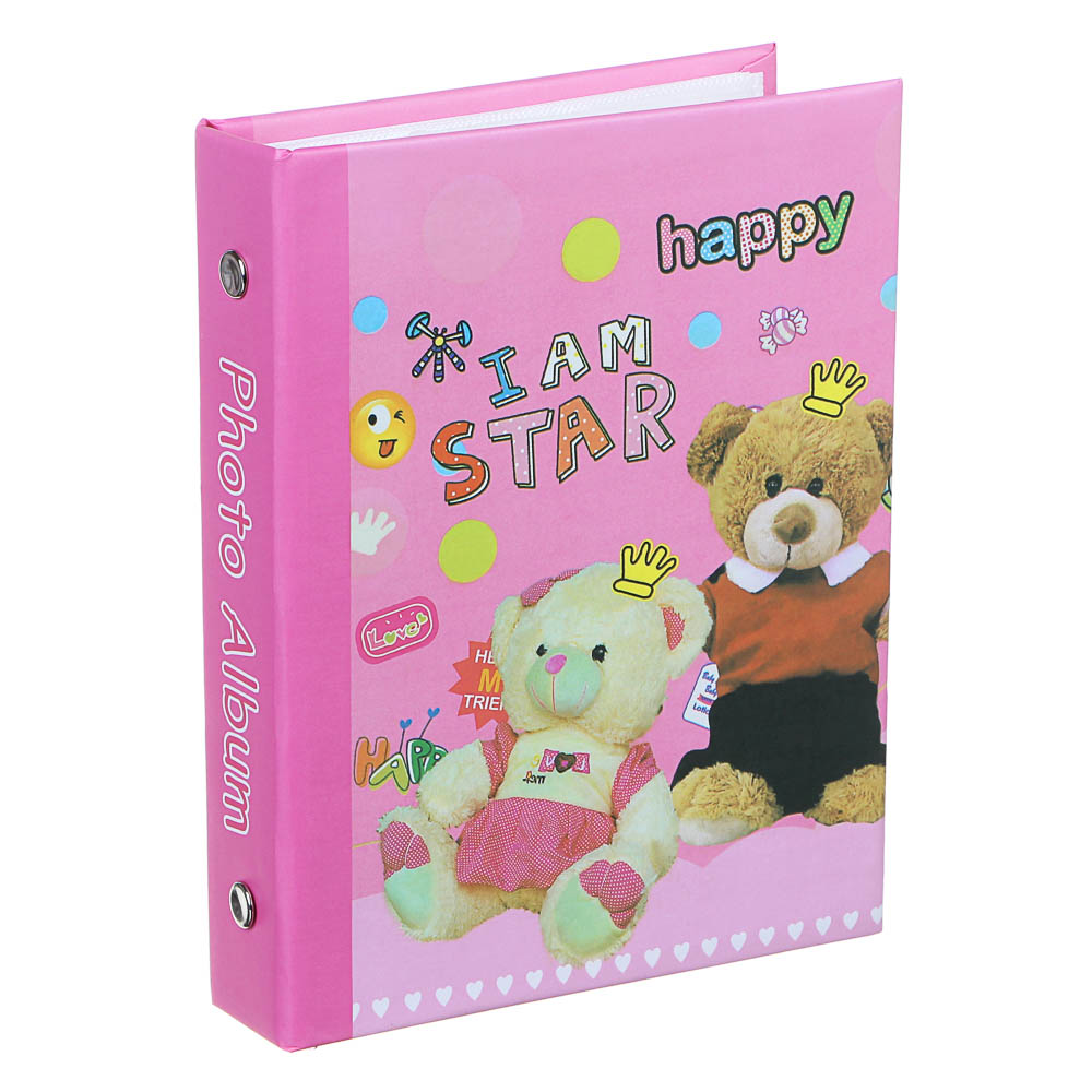 Фотоальбом на 36 фото, 16,5х12,5см, 10х15см, PP, картон, 7 дизайнов, арт.№ 401-019