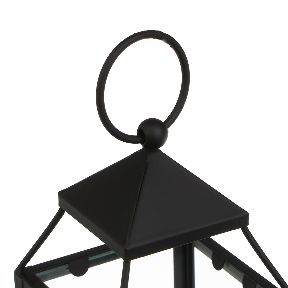 Подсвечник в виде фонарика, 8x8x18 см, металл, стекло, арт.№ 477-252