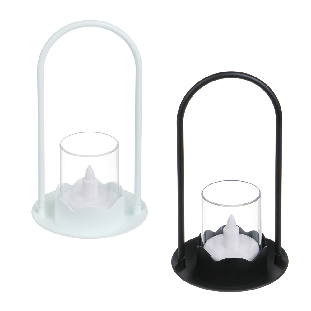 Светильник LED декоративный "Свеча", 9,5x9,5х17,5, 3хLR44, пластик, 2 цвета, арт.№ 695-210