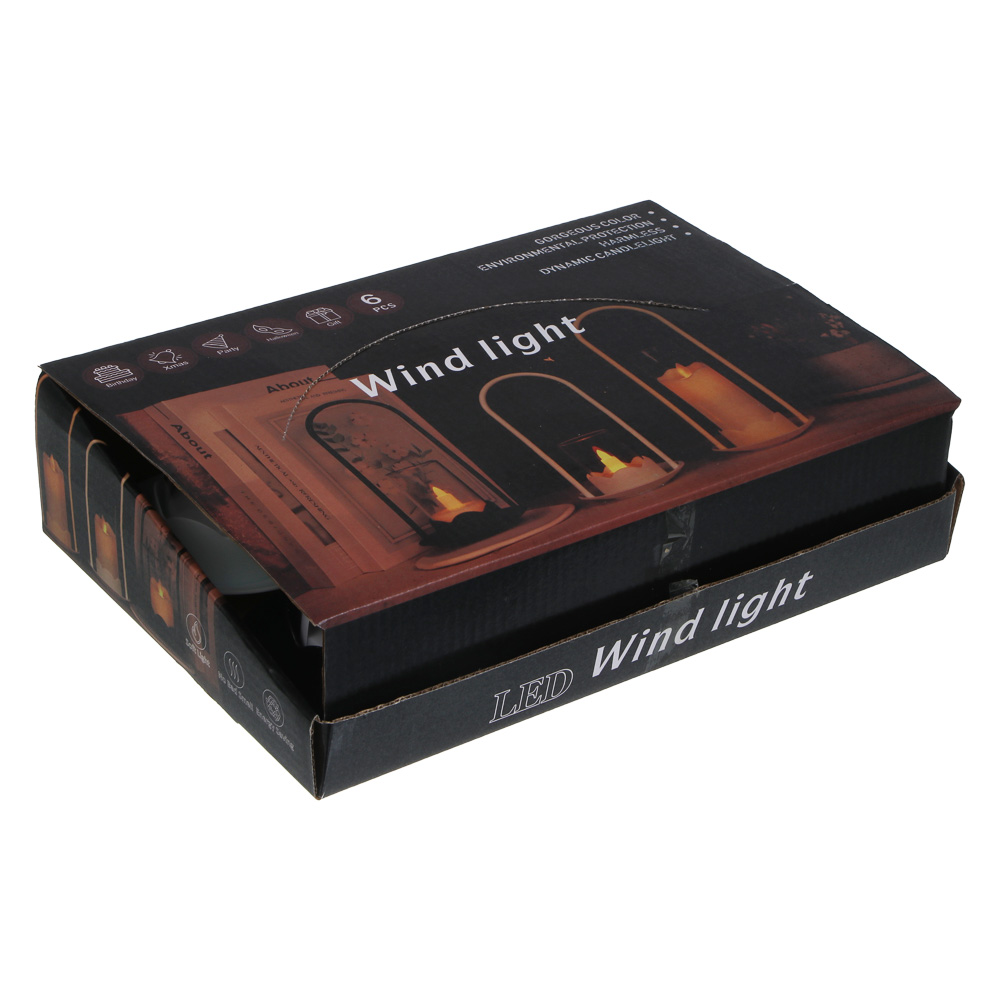 Светильник LED декоративный "Свеча", 9,5x9,5х17,5, 3хLR44, пластик, 2 цвета, арт.№ 695-210