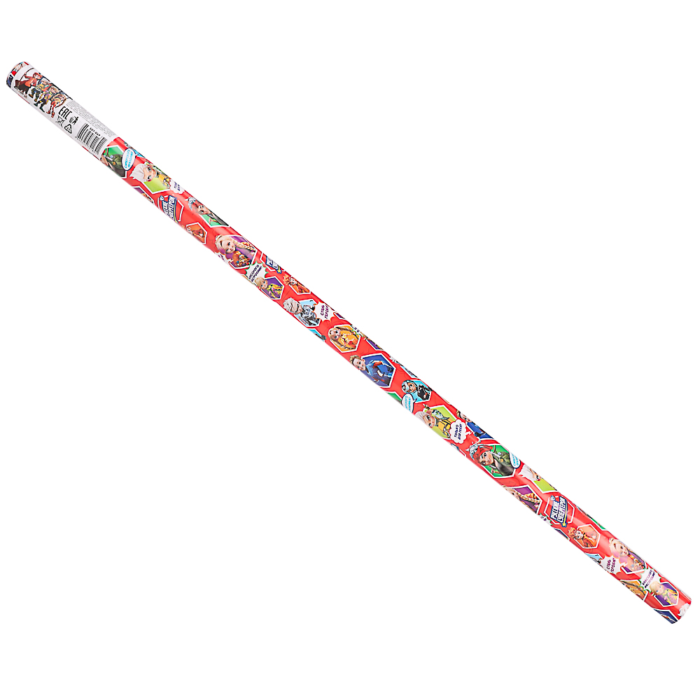 BY Русские Супергерои Бумага упаковочная, 70х100см, 90 гр, цвет красный, арт.№ 507-069