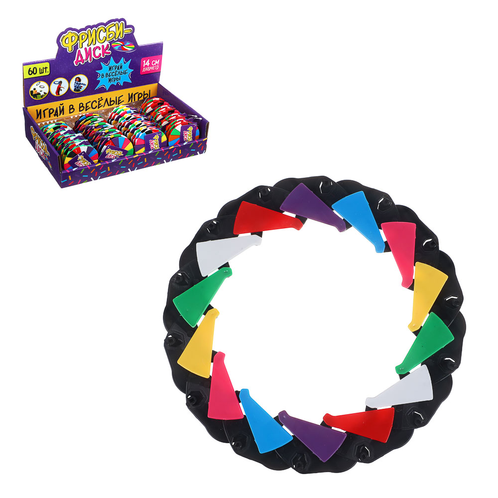 ИГРОЛЕНД ФРИСБИ, d=14, ABS, 4 дизайна, арт.№ 900-031