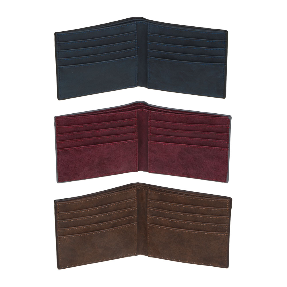 ЮL Портмоне мужское, ПУ, 12х9,7см, 3 цвета, ПМ23-09, арт.№ 303-956