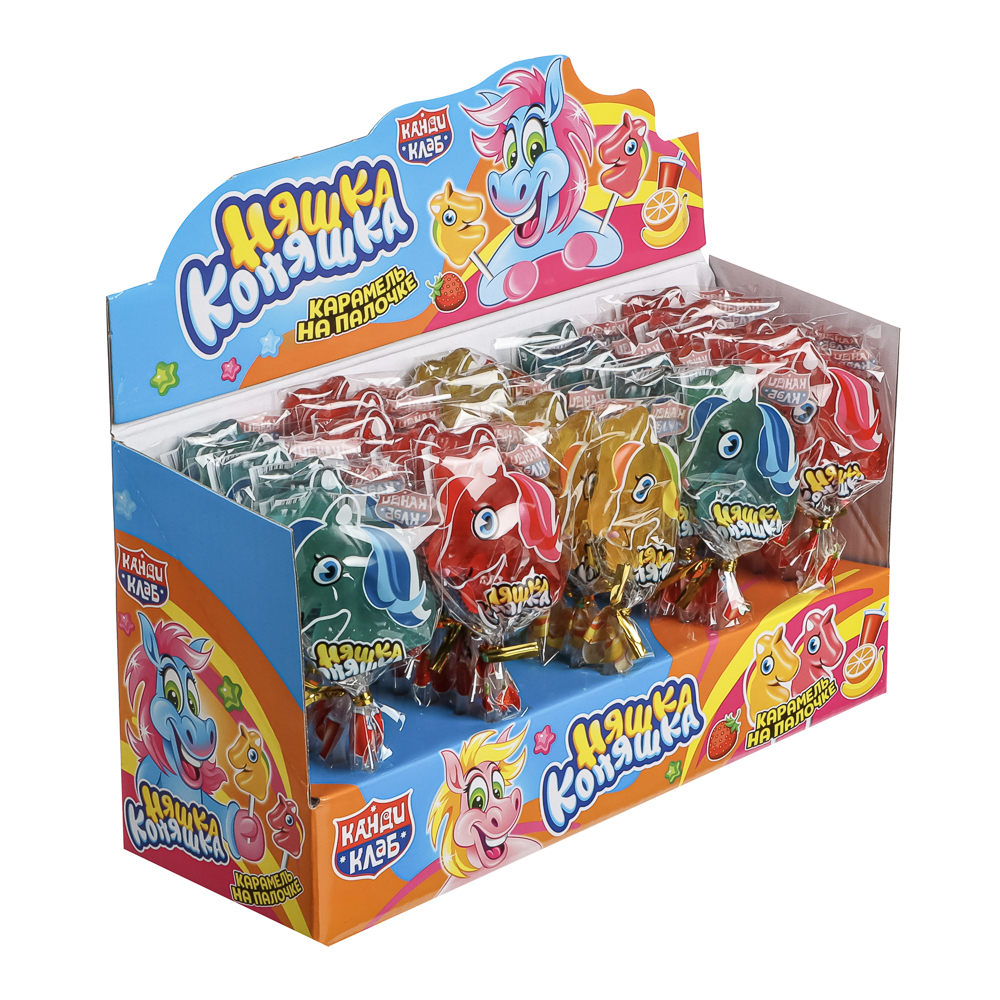 Карамель на палочке "Няшка Коняшка" ассорти 15г, арт.№ 347-511