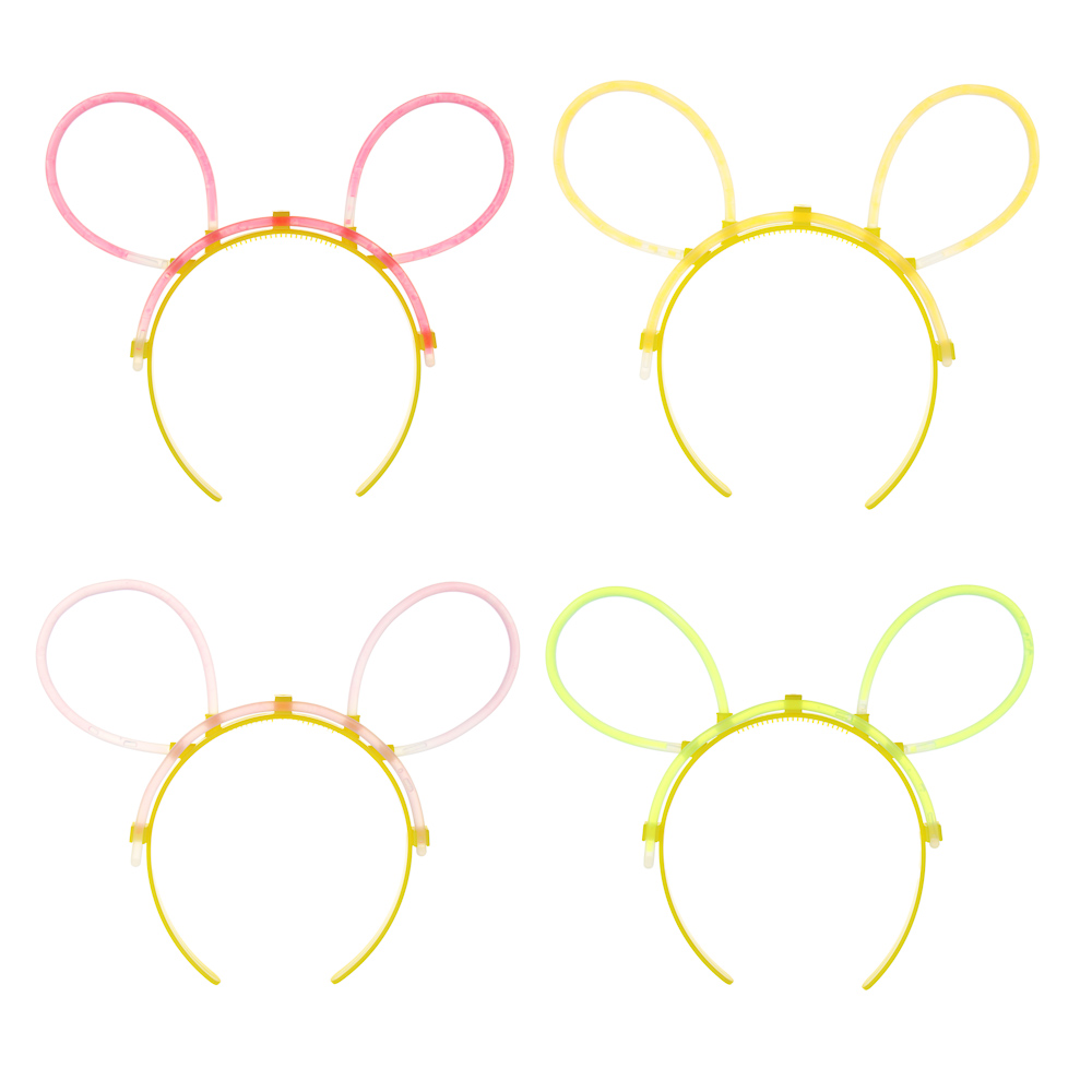 Неоновый ободок, диаметр ободка 10,5см, пластик, 4 цвета, арт.№ 544-042