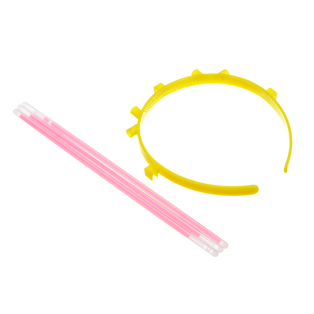 Неоновый ободок, диаметр ободка 10,5см, пластик, 4 цвета, арт.№ 544-042