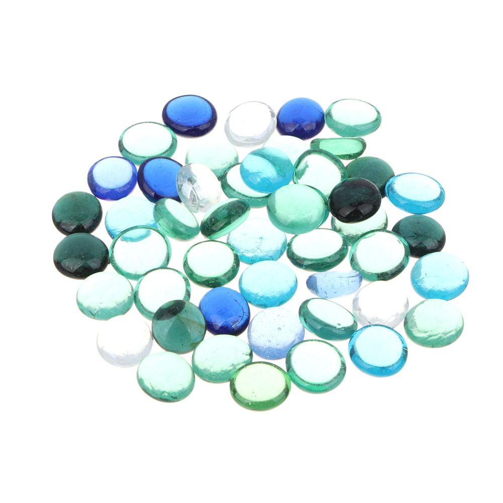 LADECOR Камни декоративные стеклянные цветные 200гр, 10 видов, арт.№ 597-209