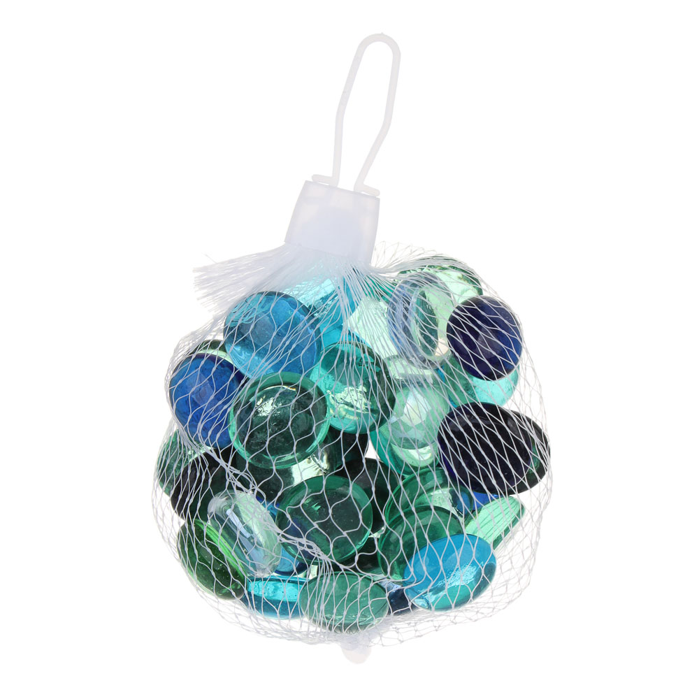 LADECOR Камни декоративные стеклянные цветные 200гр, 10 видов, арт.№ 597-209