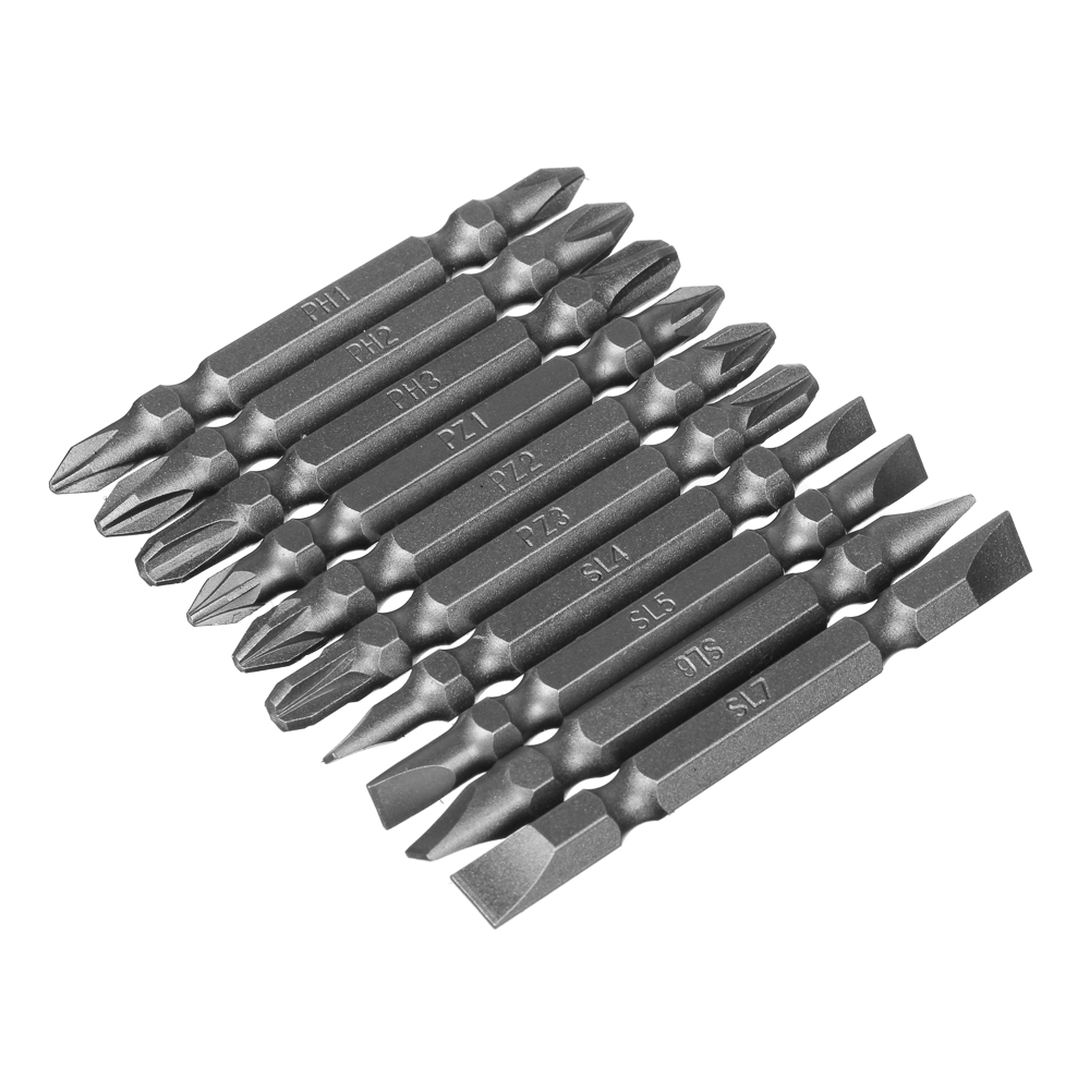 ЕРМАК Биты для шуруповерта, двусторонние, сталь S2, длина 65 мм, арт.№ 601-050